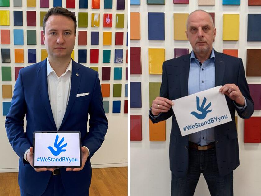 Bundestagsabgeordnete übernehmen Patenschaften für Ihar Salavei, Yauhen Dzmitryeu und Yauhen Prapolski