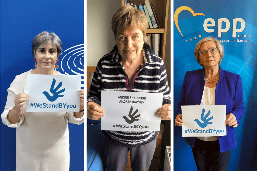 Abgeordnete aus Portugal, Irland und Grossbritannien übernehmen Patenschaften für Palina Sharenda-Panasiuk, Uladzimir Malakhouski und Andrei Shauchuk