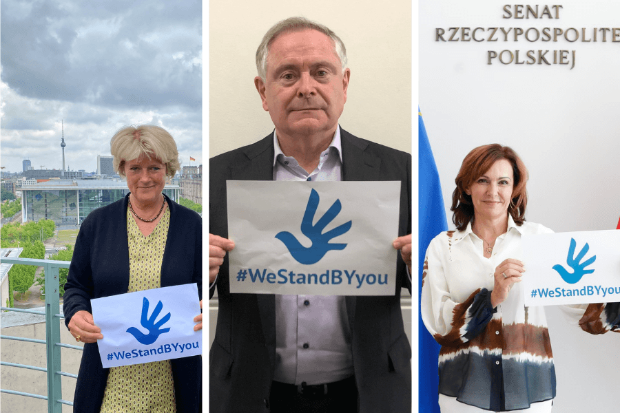 Abgeordnete aus Irland, Polen und Deutschland übernehmen Patenschaften für Siarhei Verashchahin, Angelika Borys und Siarhei Volkau