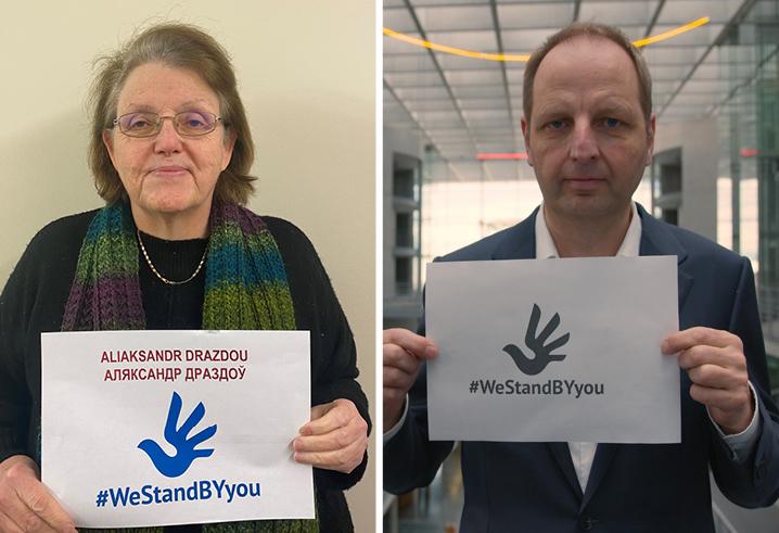 Abgeordnete aus Deutschland und Großbritannien übernehmen Patenschaften für Illia Mihno, Ruslan Akostka und Aliaksandr Drazdou