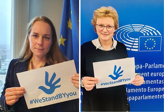 Abgeordnete aus Deutschland übernehmen Patenschaften für Yan Falkin, Iryna Shchasnaya und Tsimur Ryzapur